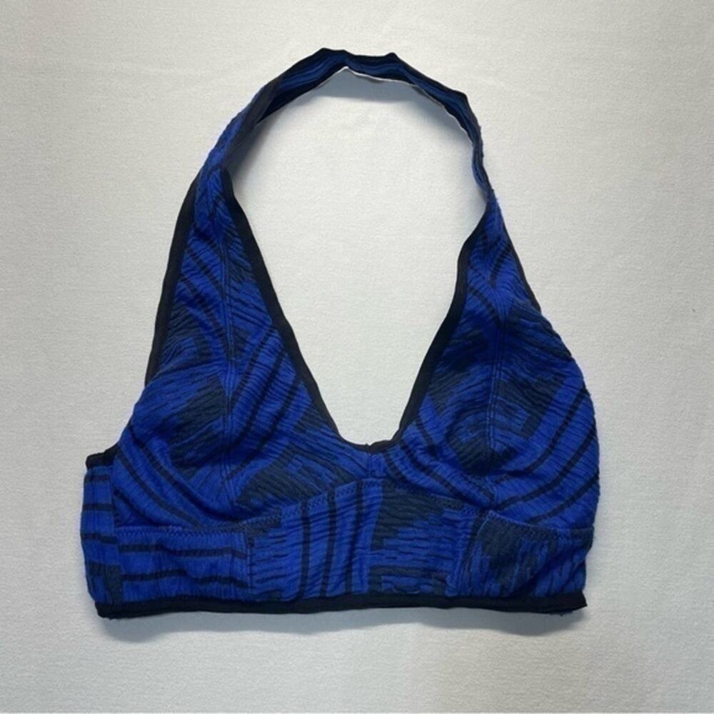 Intimately Free People Printed Halter Bralette Blue Black Women’s XS Yoga Bra - Picture 8 of 9